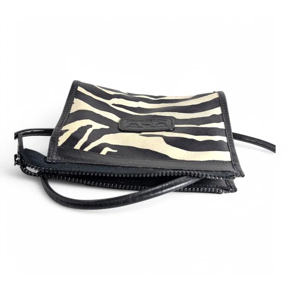 Black and Cream Zebra Print Crossbody Bag - Picture 6 of 13